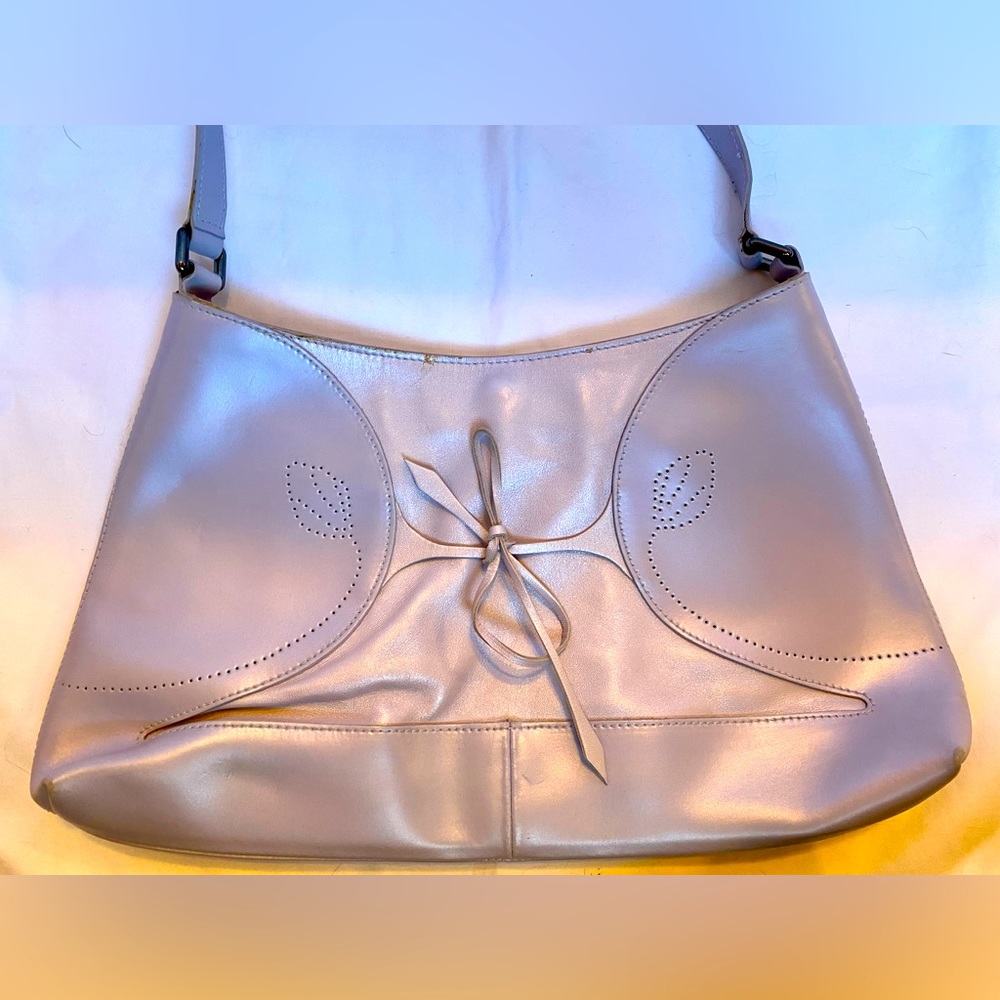 Furla Shimmery Purple Leather Bag